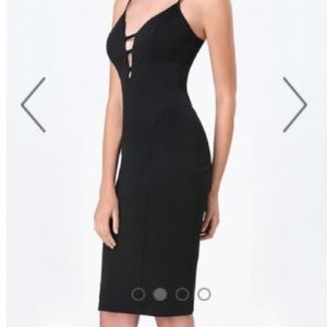 Bebe plunge black dress
